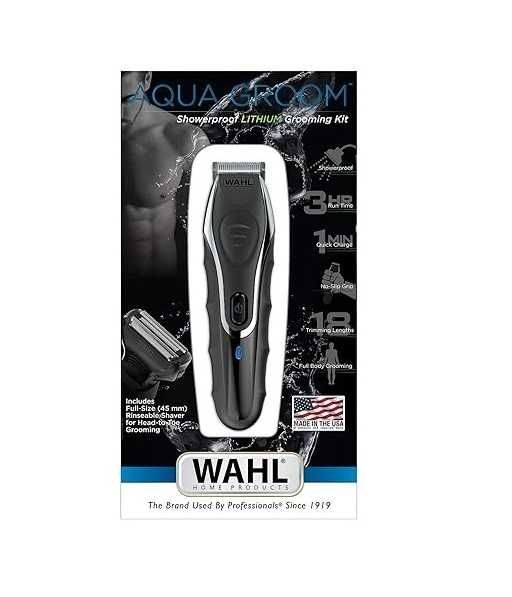 Тример за цялото тяло Wahl Aqua-Groom Waterproof , 11 гребена