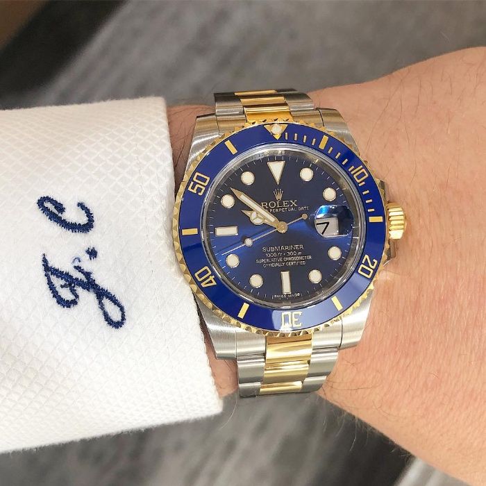 Rolex Submariner Silver Gol Blue