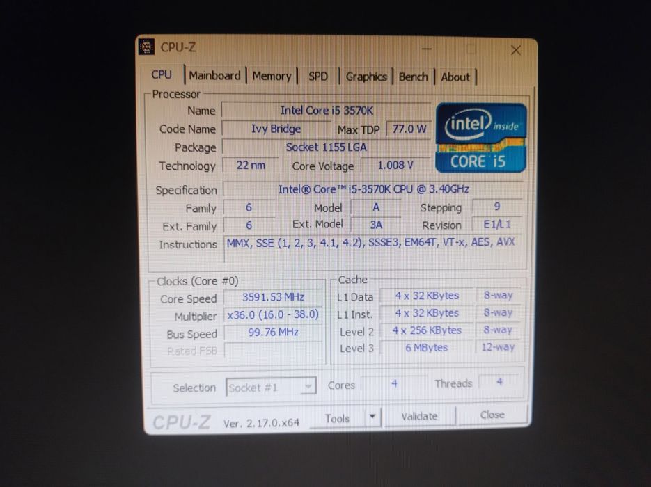 Kit i5 3570k + Asrock h77 pro4 + 16Gb (4x4ddr3 1600mhz)