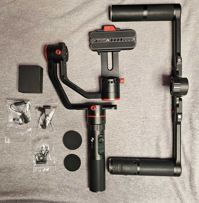 Set gimbal profesional Feiyu Tech cu stabilizare pe 3 axe