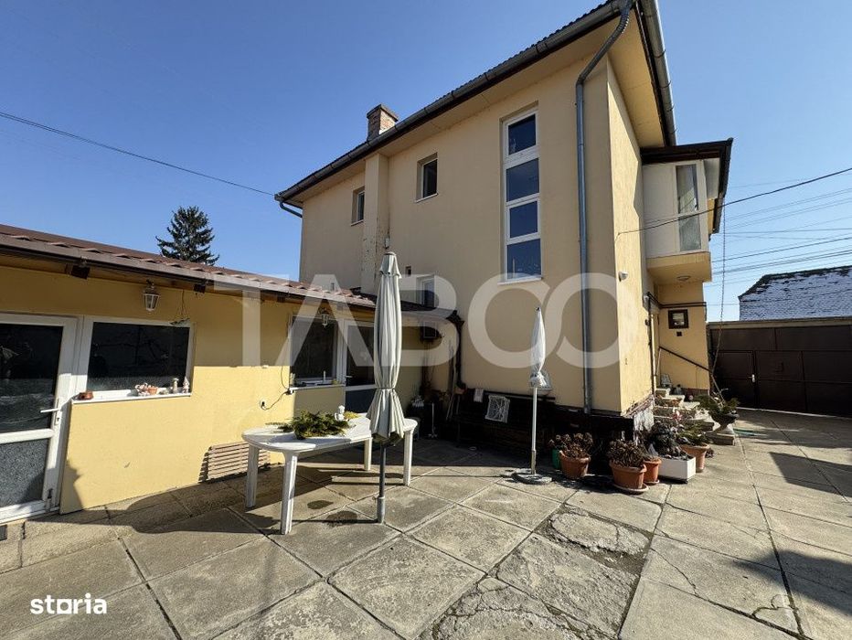 Casa individuala + apartament 2 fronturi teren 584 mp Turnisor Sibiu
