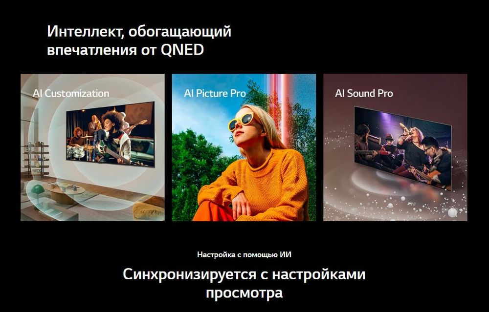 LG 4K телевизор 120гр  55'' LG AI 55QNED86T6A