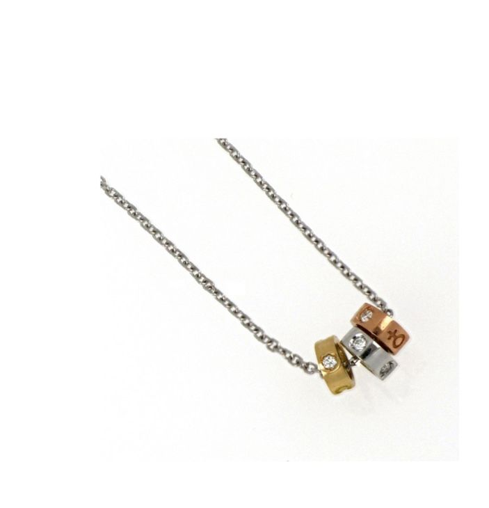 Златно колие с диаманти 0.06 ct 1,90 g