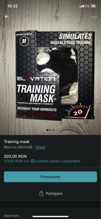 Mască de alergat/ Training Mask