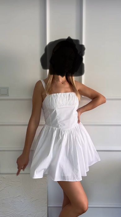 Нова бяла рокля zara