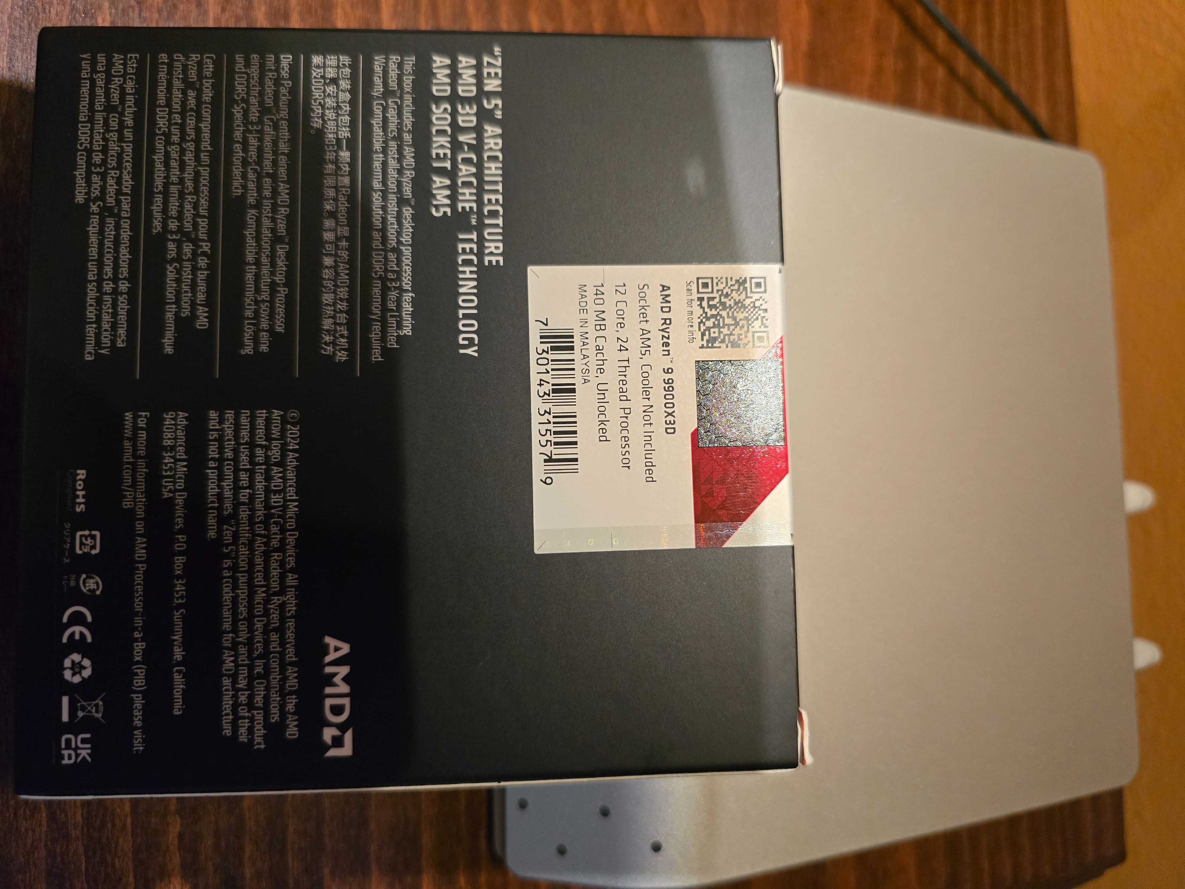 ПРОДАВАМ RYZEN 9 9900X3D Чисто НОВ 3г.Гаранция