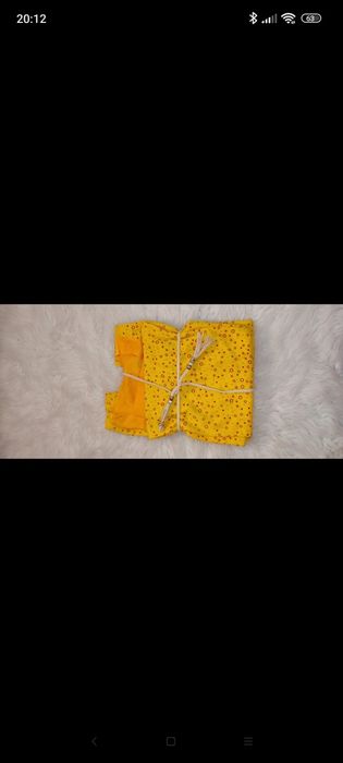 Set pijama, galben vesel, cu eticheta, 100% bumbac,mărimea L-XL