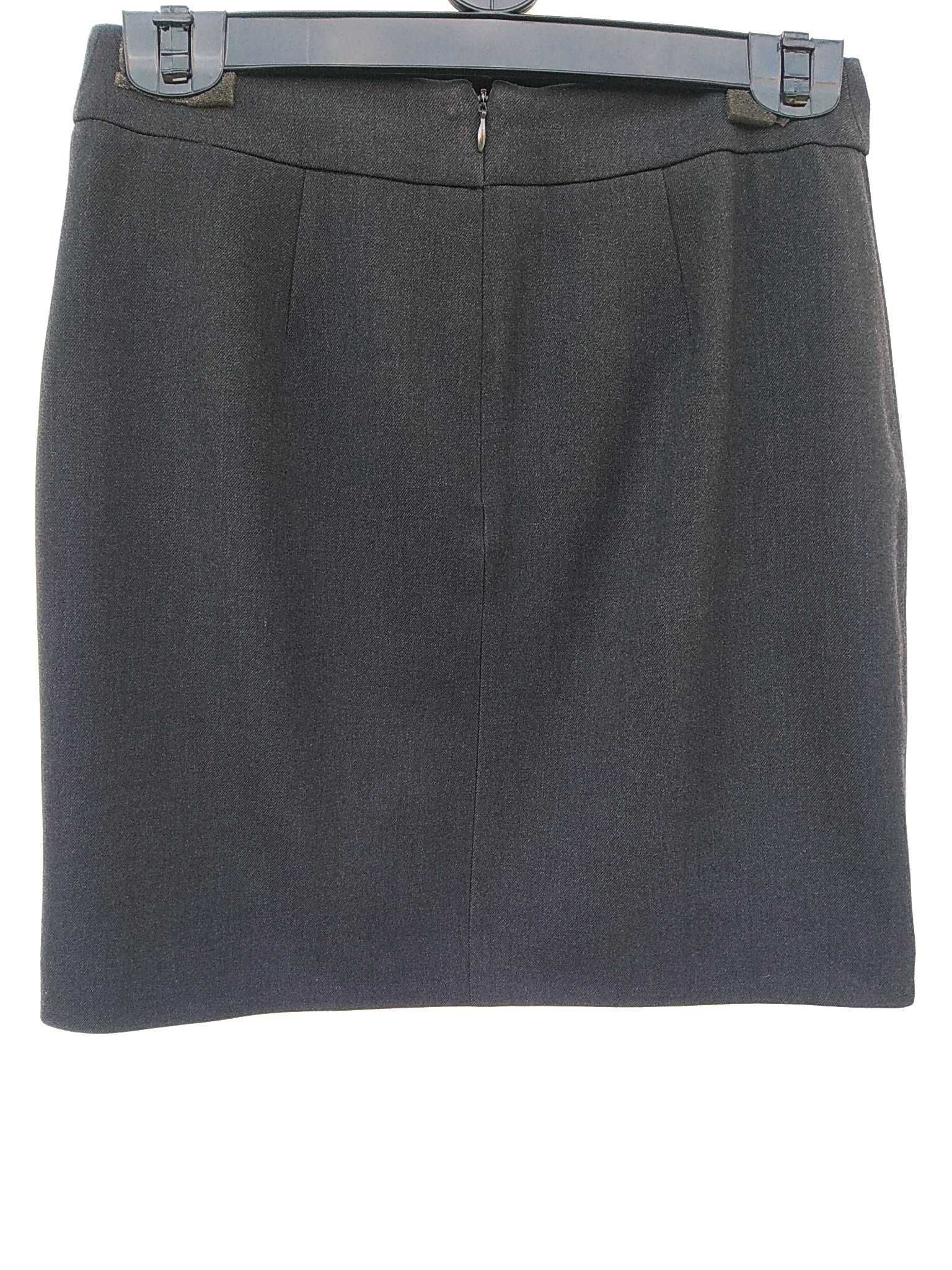 стильные юбки трапеция для офиса/учёбы цвет: черн./антрацит 36 (S)