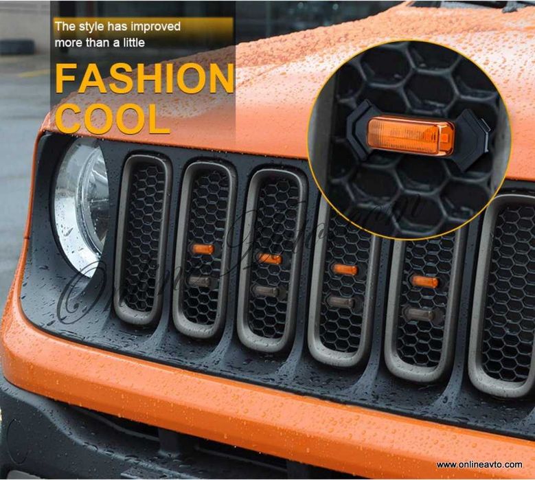 Off Road DRL 12V 4x18W Led бели светлини за решетка Amber