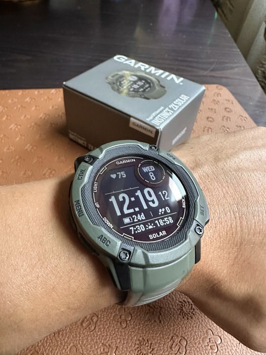 Смарт часовник Garmin - Instinct 2X Solar, 50mm, зелен