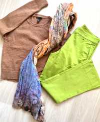 Цветен сет панталон и пуловер М размер