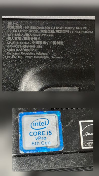 vand 2 x Calculator Mini PC Hp EliteDesk 800 G4 DM 65W.i5 8500.Nvme256
