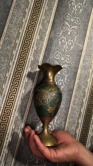 Vand obiecte antice/vintage/vechi de colectie set 2 vaze bronz/alama