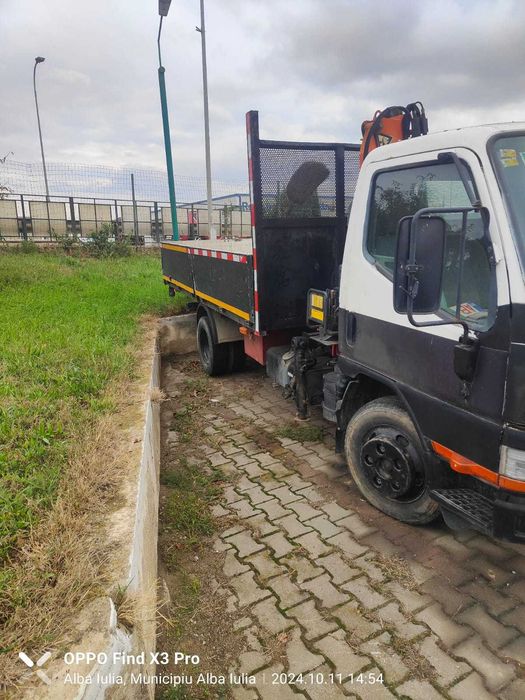 Mitubisi canter basculabil si macara