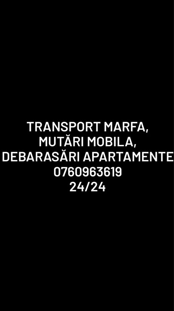 Transport marfa/Mutari mobila/Debarasari/Caiete,pixuri carti folosite