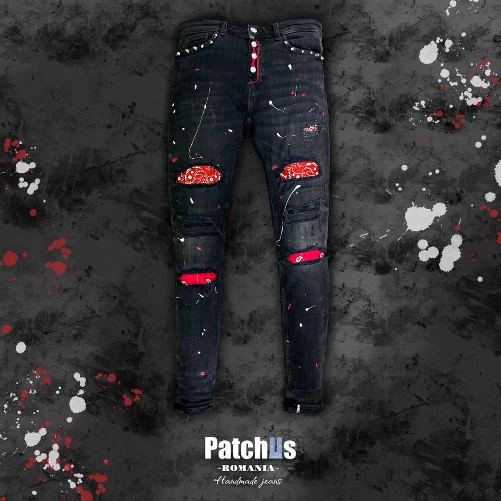 Blugi PatchUs | street edition | handmade | (nu amiri, redhouse)