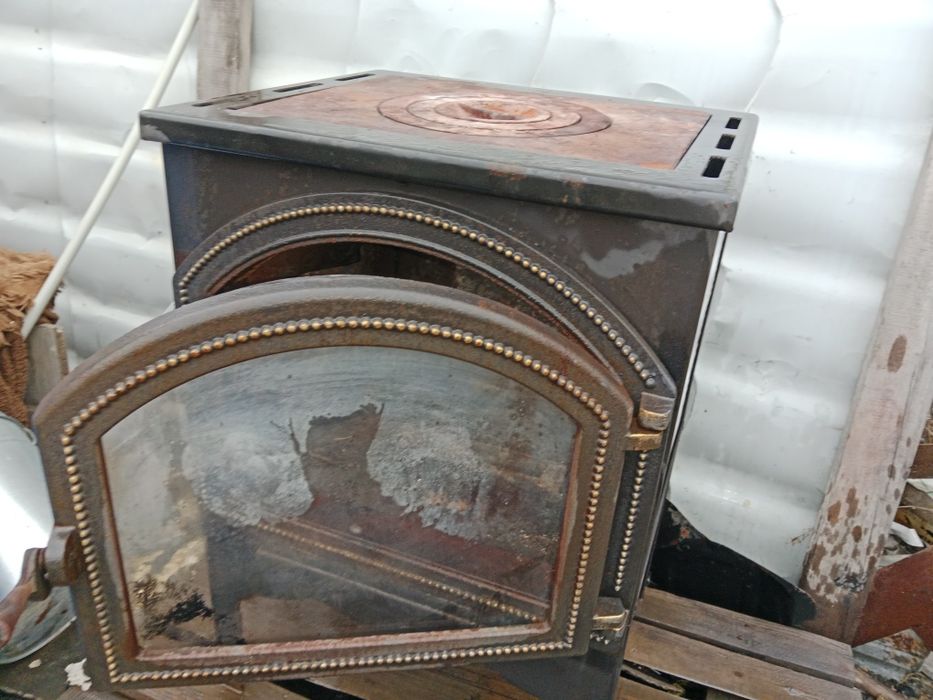 Печь камин с варочной поверхностью