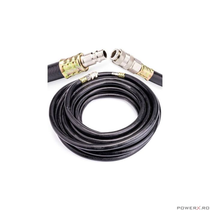 Furtun Aer Comprimat 10m pentru Compresor 10m 10 x 17mm 20 bari Silver