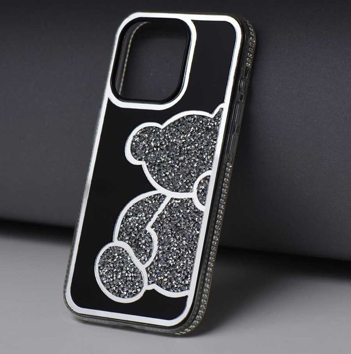 Husa iPhone 16 / Pro / Pro Max - Silver TEDDY BEAR