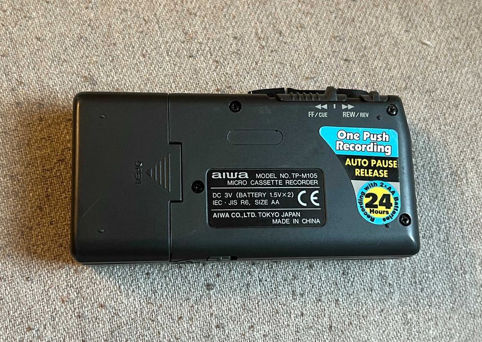 Aiwa TP M105 microcassette recorder functional, Auto Pause, testat