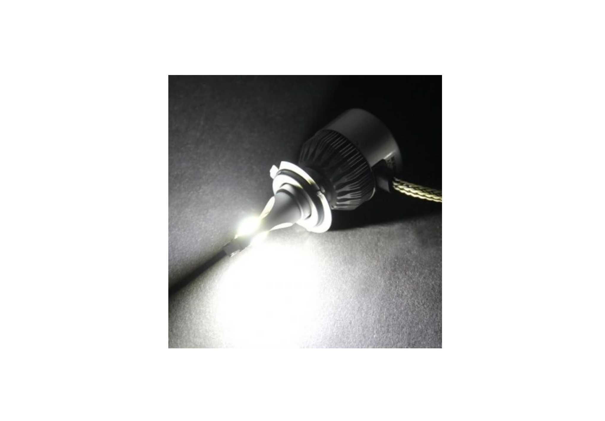Комплект от 2 броя LED лед диодни крушки за фарове H7 36w 7600lm