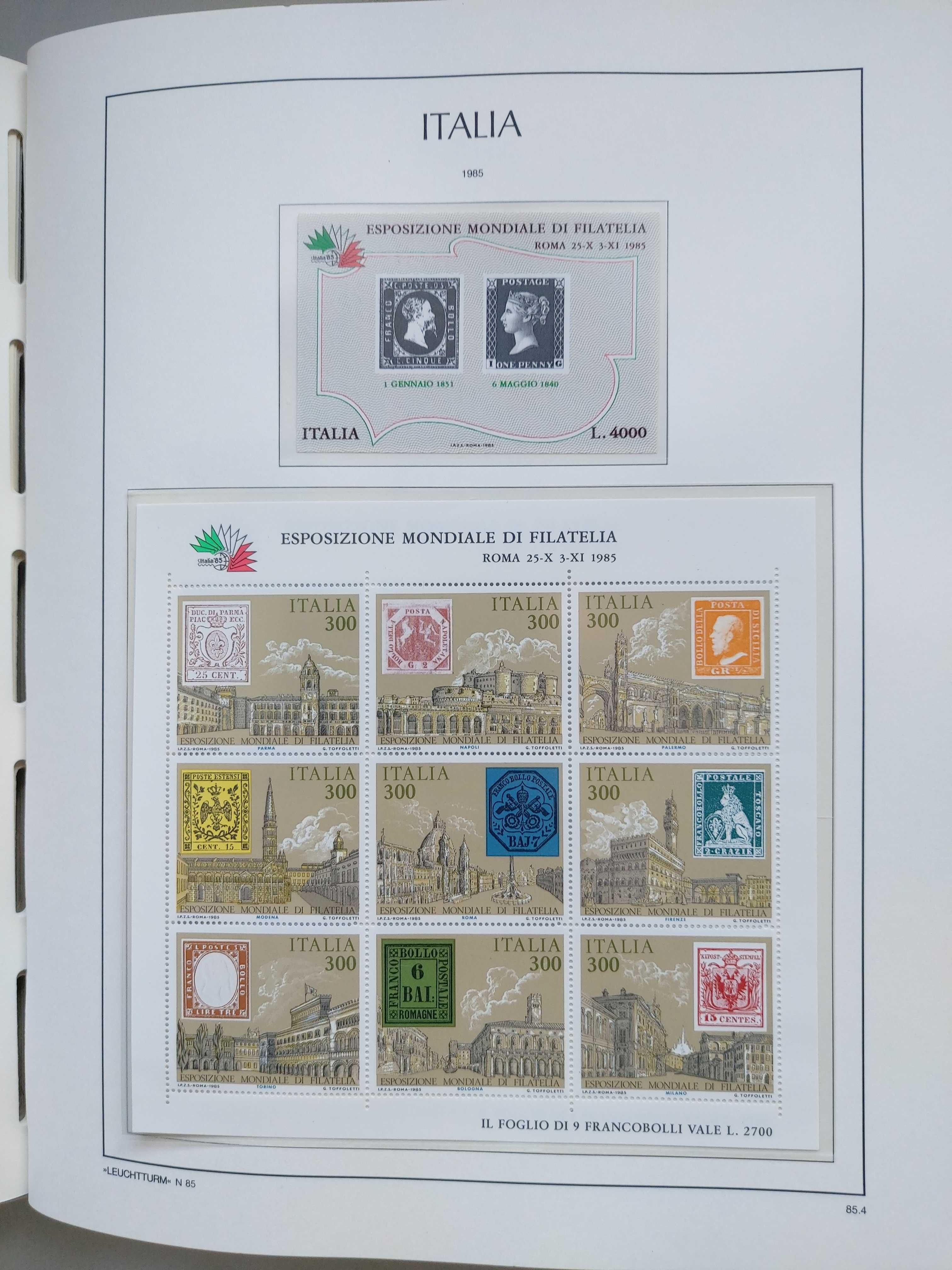 Албум с марки Колекция Италия 1960 - 1986 г.