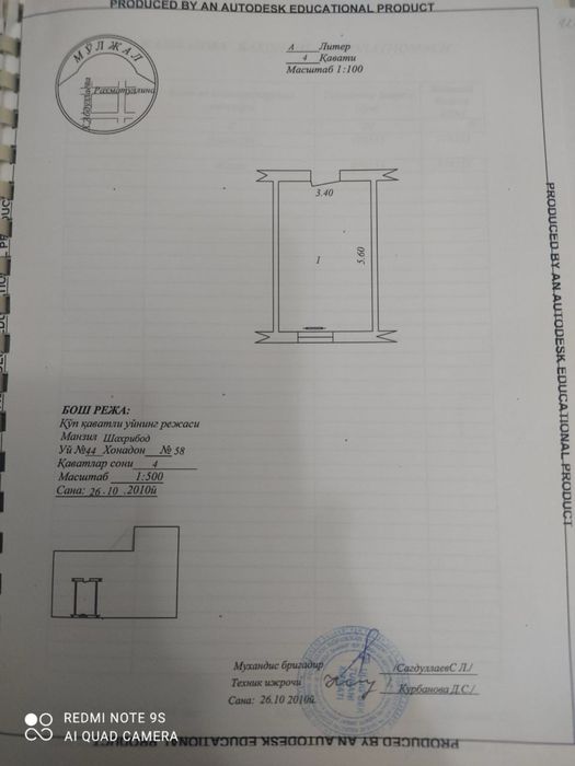 Uy sotiladi 1 xonali.