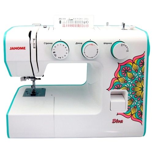 Janome Diva 25 строчек шития с усилением мотора