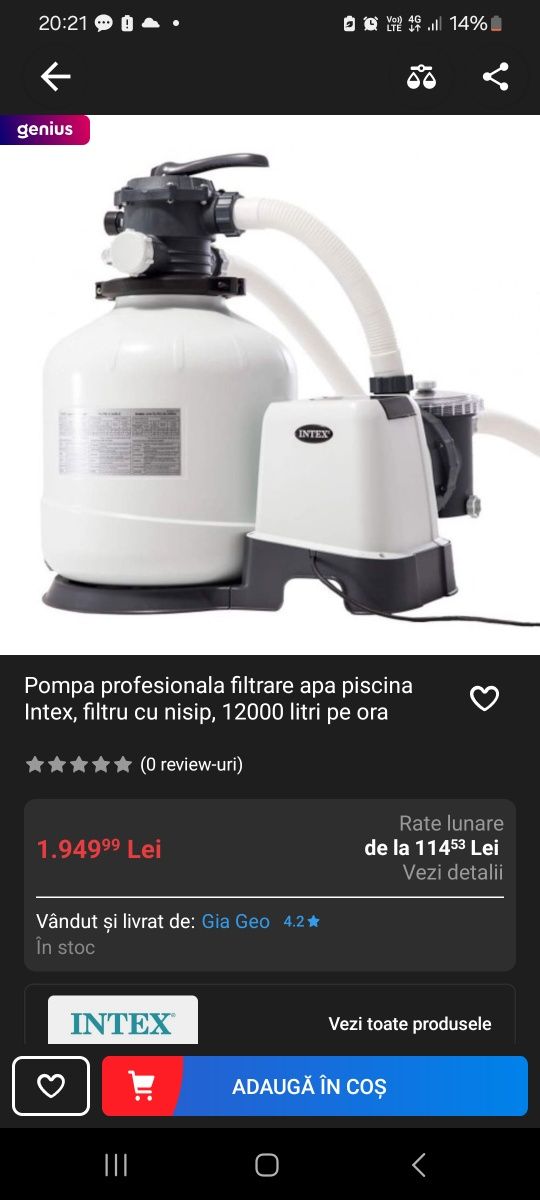 Pompa intex piscina ciubar