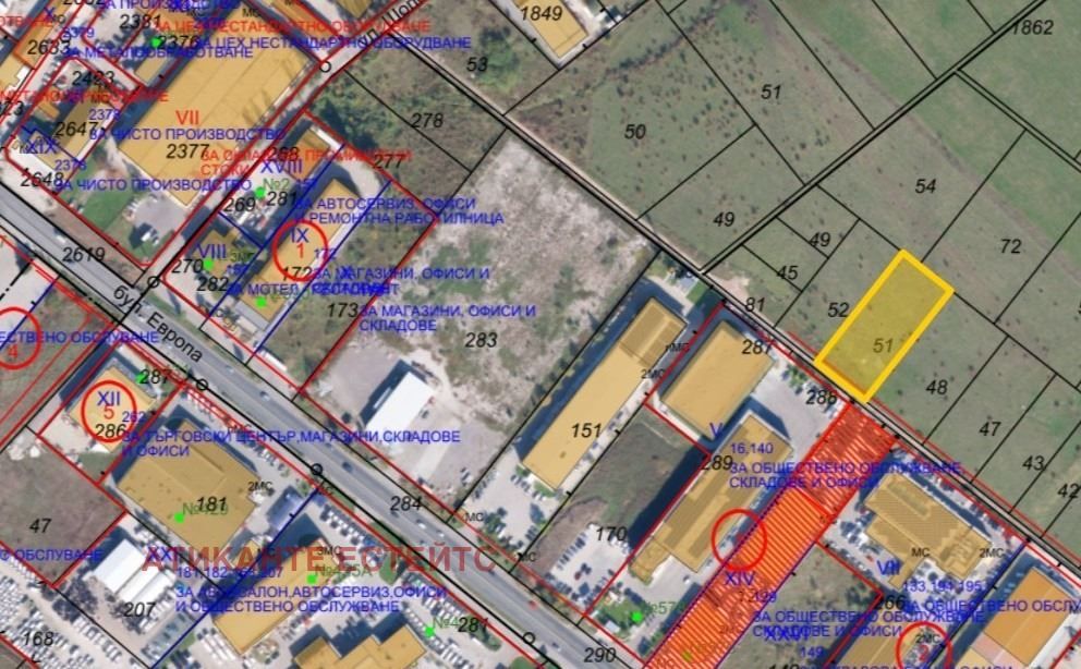 Парцел в София-Република площ 2497 цена 124850