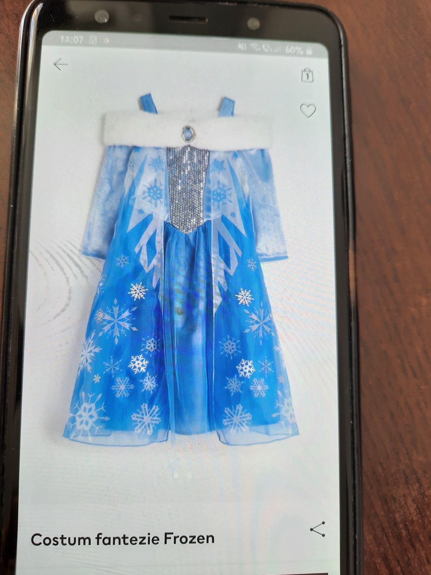 Costum fantezie Frozen Elsa m.110/116