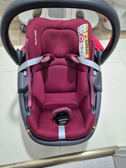 Scoică auto Maxi Cosi scaun auto Coral 360 i-Size 0, Essential Red
