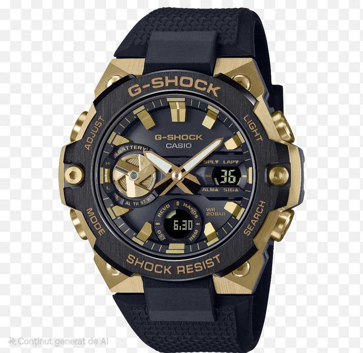 Ceas Sport  Casio g shock B400GB-1A9ER black gold, Nou,Garantie 2 ani