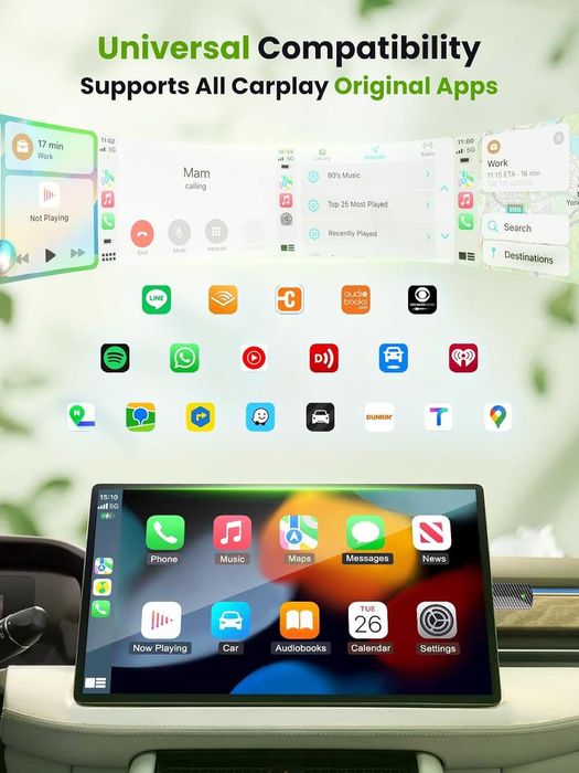 Безжичен CarPlay адаптер (Carbon Design)