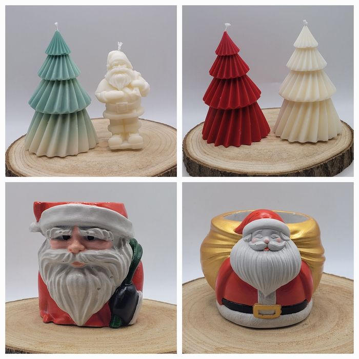 Set de Craciun cu lumanari si recipiente