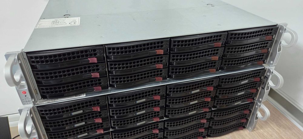 Сървър SupeMicro RAM 128GB, CPU Xeon E5-2620, HDD 12 Caddy, LAN 2x10GB