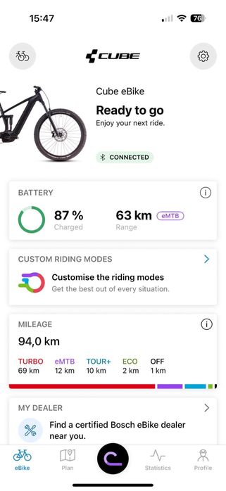 Bicicleta electrica Cube Stereo One 44 2025 M Bosch Cx5 100NM bat800wh