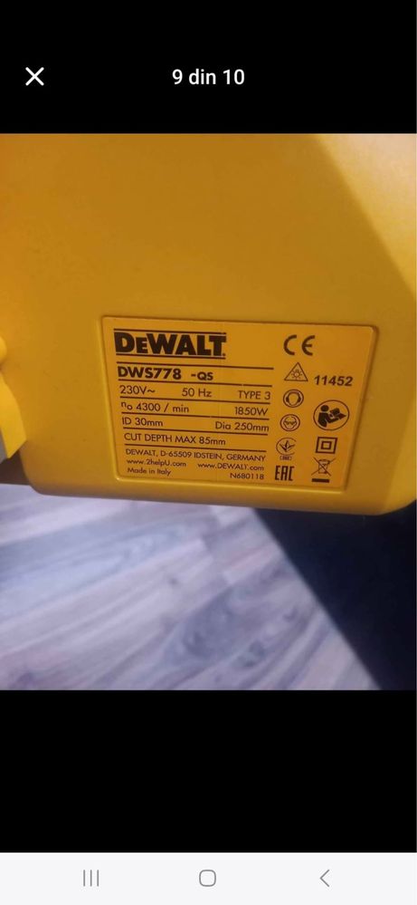 Fierastrau Circular  Dewalt DWS 778