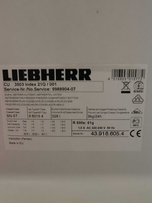 LIEBHERR платки от комбиниран хладилник с фризер