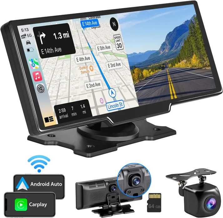 Мултимедия с Carplay, Android Auto от Westods  9.3" две камери, карта