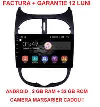 Navigatie Peugeot 206 Peugeot 408 , Android Garantie Noua Camera cadou