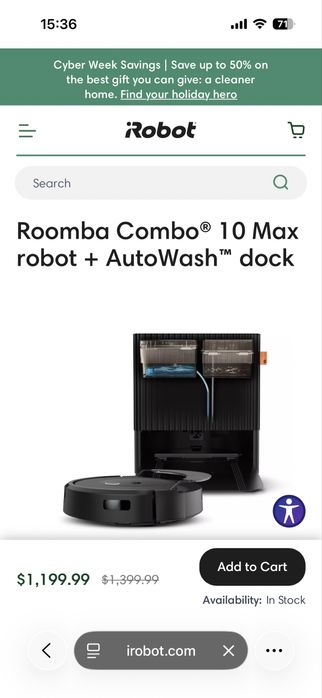 iRobot Roomba Combo 10 Max – Aspirator robot cu mop, folosit uşor