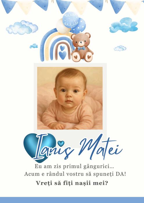 Invitatii digitale/ digitale video botez, aniversare, nunta, party