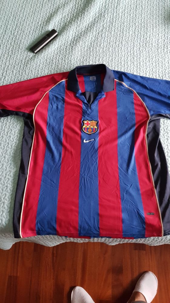 Tricou original Nike FC Barcelona (FCB)XXL Kluivert 2001-2002 raritate