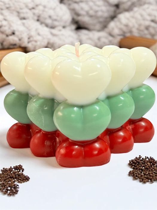 Свещ с Любов към България - от соев восък