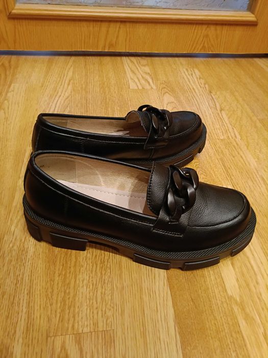 Mocasini de piele,negri Calliope Filippo pentru femei măr. 40