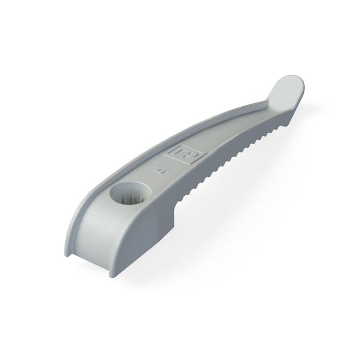 Держатель круглого кабеля двусторонний для прямого монтажа серый