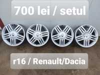 Jante aluminiu ORIGINALE r16 / Renault/Dacia / 4x100