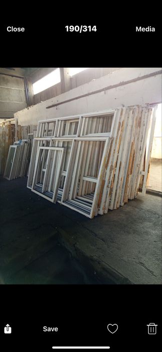 Използвани PVC дограми – 77 бр, 5-камерни, двоен стъклопакет