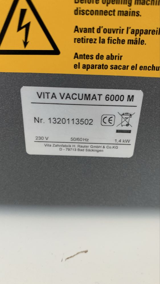 VITA vacumat 6000m Печка за металокерамика